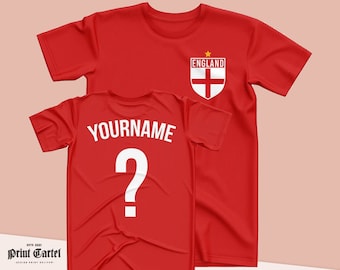 Personalised England Tshirt, Mens England Top, Sports Tshirt, England T shirt, England Gifts English Men Gift