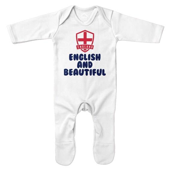 Ensemble barboteuse anglais et belle pyjama pour bebe pyjama bebe de grande taille garcons filles cadeau anglais kit de rugby Angleterre bebe grandir Etsy France