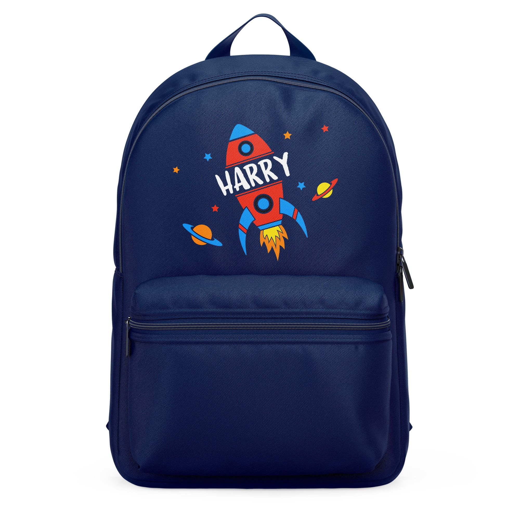 Personalised Rocket Ship Mini Backpack Kids Custom Name Outer Space Back to School Nursery Bag Boys Girls Etsy Ireland