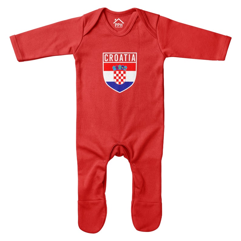 Croatia Name And Number Supporters Outfit, Croatia Football Top, Supporters Tee, Personalised Croatia, Customised T Shirt Babywear Him Hers image 7