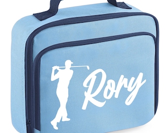 Personalised Golf Player Lunch Bag Kids