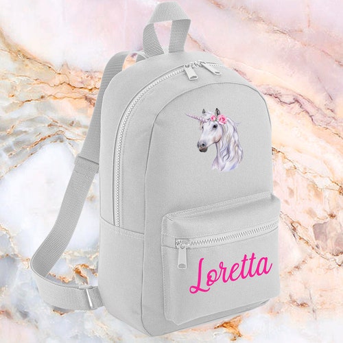 Personalised Unicorn Mini Backpack for Children School Bag Etsy UK
