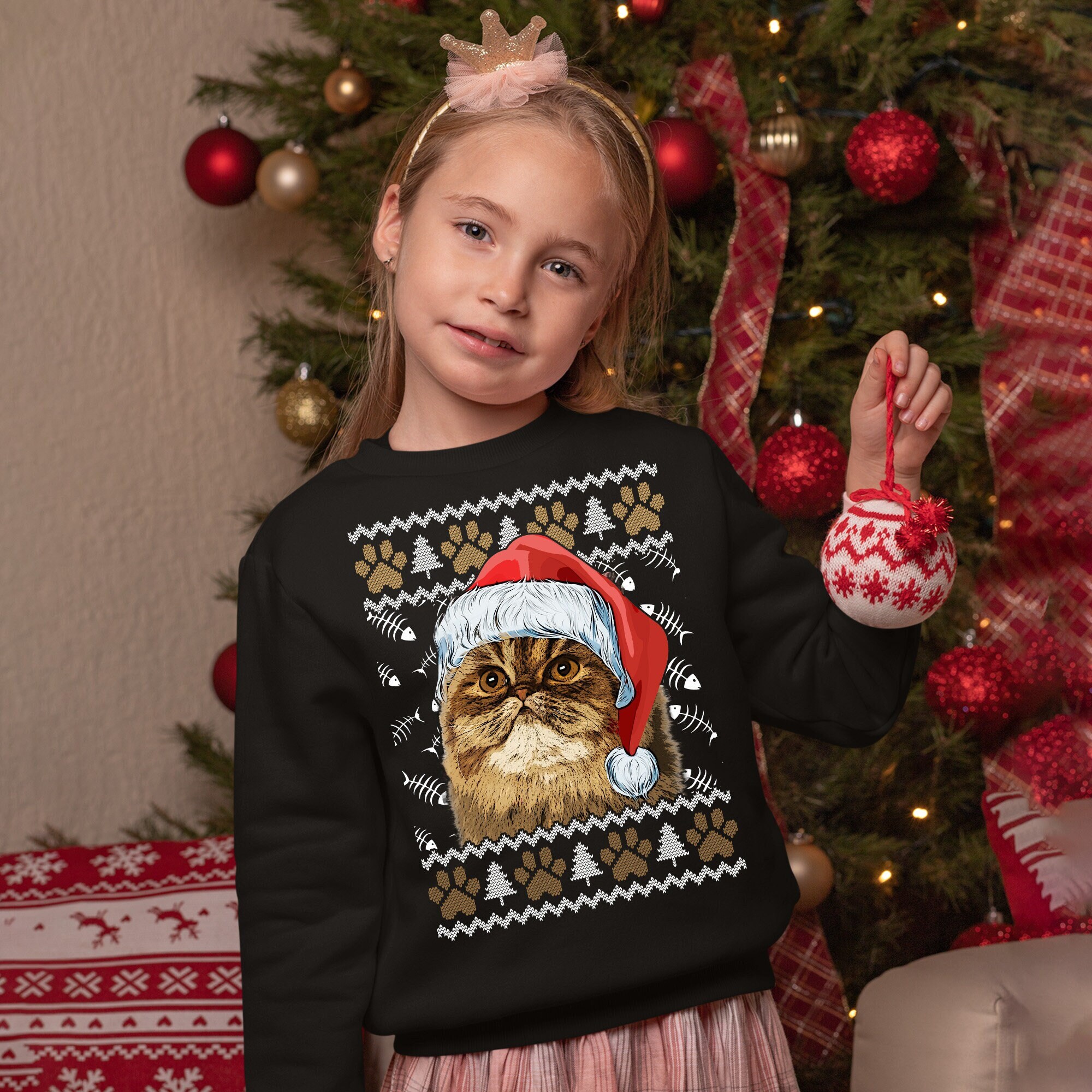 Persian Cat Christmas Sweater, Cat Sweatshirt, Christmas Sweater