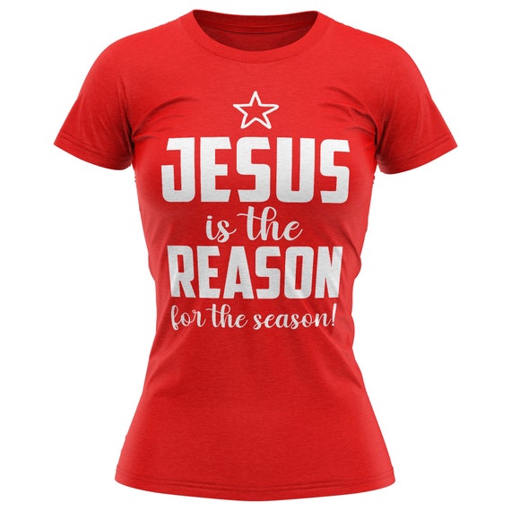 Womens Girls Jesus Is The Reason For The Season Christmas Christian T-Shirt Womens Girls Jesus Is The Reason For The Season Christmas Christian T-Shirt