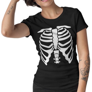 Skeleton Body Tshirt, Halloween T Shirt, Halloween Outfit, Halloween Costume for Women, Women Halloween Tee, Funny Tshirt, Skeleton Costume