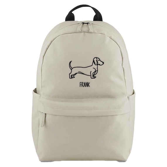 Mochila personalizada de perro salchicha para niños, mochila