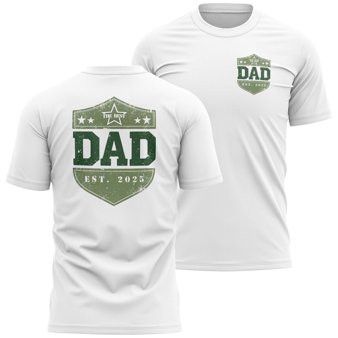 Personalised the Best Dad Front Back Print Men T Shirt, Customised Best ...