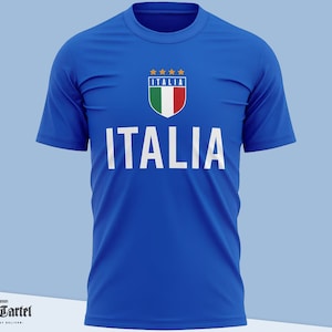 Italia Camiseta de fútbol, Italia Camiseta para hombres, Italia Tshirt, Bandera superior para hombres 2021 Camiseta azul de algodón
