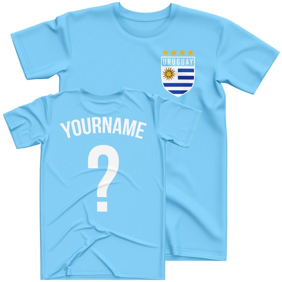 Uruguay Name And Number Supporters Outfit, Uruguay Football Top, Supporters Tee Personalised Football Customised T Shirt Babywear Him Hers