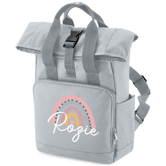 Personalised Pastel Rainbow Bag Personalised Backpack Girls Name and Rainbow Back to School Rainbow Backpack Kids Backpack School Bag Etsy New Zealand
