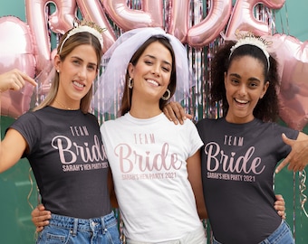 Camisetas personalizadas de despedida de soltera para vacaciones, camiseta de novia del equipo, camisas de despedida de soltera, texto personalizado, camisas de despedida de soltera, camisas de despedida de soltera