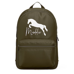 Mini sac à dos personnalisé de croquis de saut de cheval pour les filles, mini sac à dos personnalisé de saut de cheval pour les filles, cadeaux de fille pour la rentrée scolaire