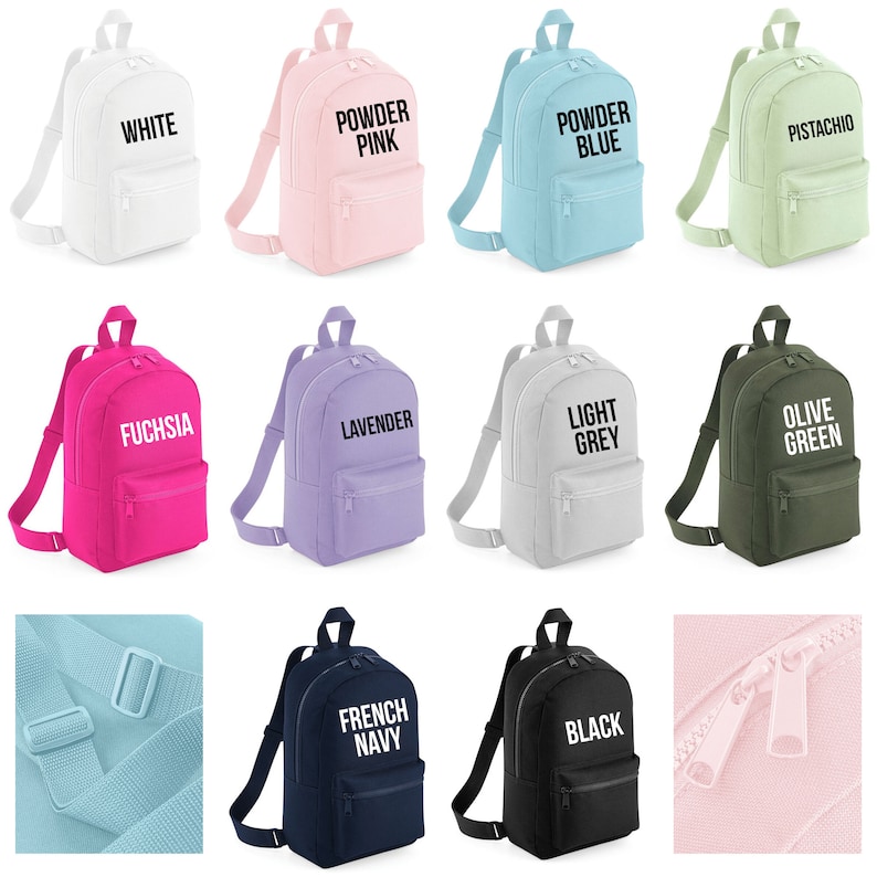 Label Mini Backpack Personalised Horse Jumping Sketch Mini Backpack for Girls, Personalised ...