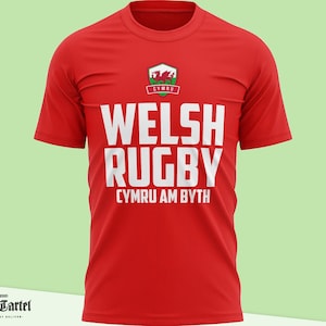 ウェールズ T シャツ、Cymru Am Byth、メンズ ウェールズ トップ、ラグビー シャツ、ウェールズ T シャツ、ウェールズ ギフト ウェールズ人男性へのギフト