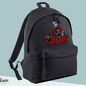 Sac à dos Go Kart personnalisé, sac d'école personnalisé, sac à dos personnalisé, sac à dos pour enfants, sac à dos pour garçons, sac à dos pour enfants, sac de karting