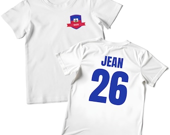 Custom Haiti Football T shirt For Kids, Haiti Shirt for Him or Her, Haiti Top, Haitian Flag 2026 Royal Cotton Tee