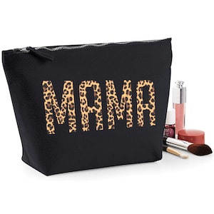 MAMA Leopard Makeup Bag, Gifts For Mum, Mothers Day Gift, Makeup Pouch, Gifts for Mum, Birthday Gift, Mums Makeup Bag, Leopard Print Makeup