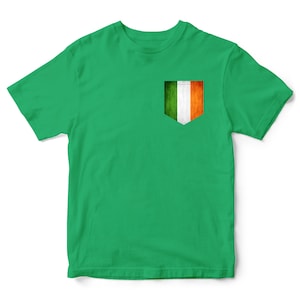 Ireland Flag Pocket T Shirt  Boys