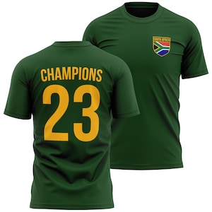 South Africa Champions 2023 T shirt For Men, Mens South Africa Badge T Shirt, Rugby Champions 2023