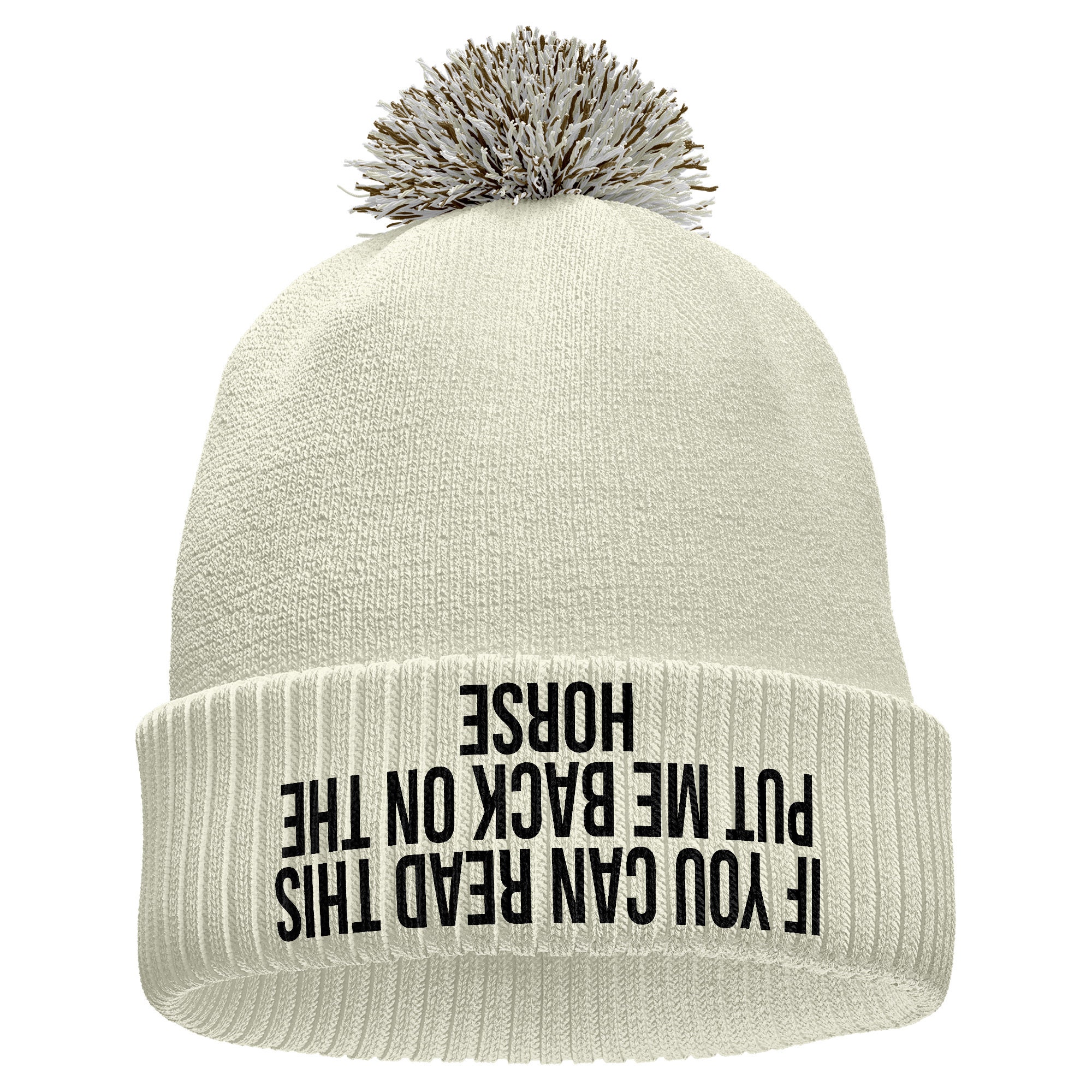 If You Can Read This Funny Bobble Hat, Horse Riding Gifts, Horse