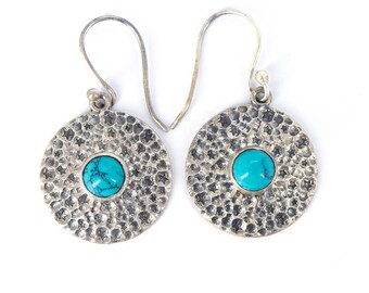 925 Sterling Silver Earring, Turquoise Gemstone, Turquoise Earrings, December Birthstone, Dainty Earrings, Christmas Gift For Her