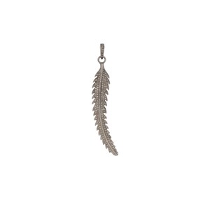 Beautiful designer leaf pendant Rosecut pave diamond pendant 925 sterling silver handmade finish diamond charms necklace pendant