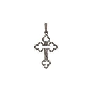 925 sterling silver pave setting natural diamond beautiful stylish cross shape pendant real natural pave diamond cross pendant fine jewelry