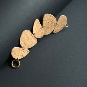 Cork necklace Cork Jewelry for Women Necklace Boho Vegan Necklace Gifts for Her Ring clasp Natural Cork necklace for her image 5