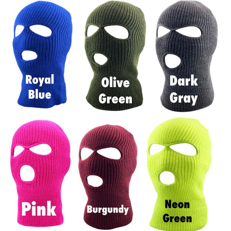 Personalized Ski Mask Personalized Embroidery Ski Mask Etsy