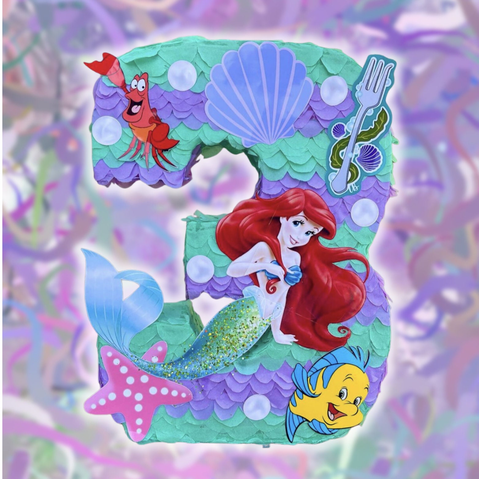 Sirena piñata, Fiesta de Sirena, Bajo el mar Sirena piñata ideas, idea de  fiesta temática de Sirenas, Mermaid Party Decoration -  España