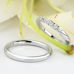 Minimalist Wedding Band Set, Wedding Ring Set, Matching Wedding Bands for Couple, Couple Wedding Rings, Wedding Band, Engagement Ring