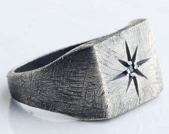 ◆STONEHENgE◆ Polaris Silver Ring SA24A87N Mens Sunshine Reeves 925 Sterling Silver Arrow Heart Stamped