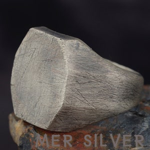 Silver Antique Man Ring, Sterling Silver Pinky Ring, Simple Gothic Ring, Unique Oxidized Mens Ring, Handmade Ring Man , Gift For Men