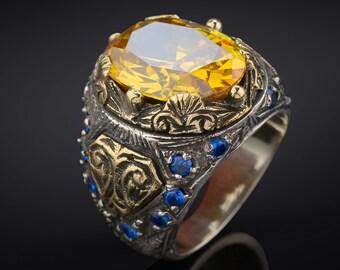 Anelli Da Uomo In Argento Con Pietra Principale Rubino | Acquisti Online Su - Foto 2