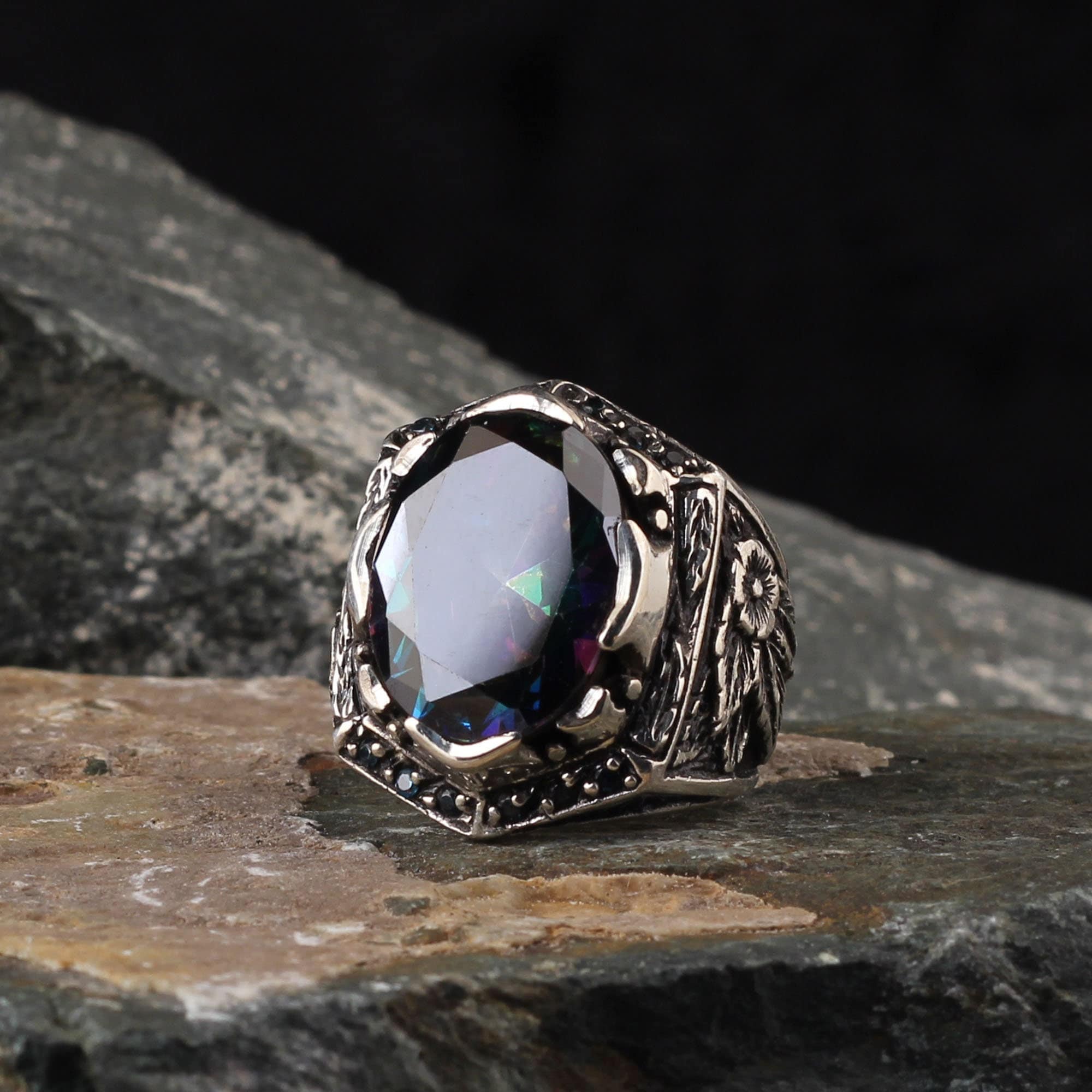 アクセサリー UK Vintage Silver Signet Twist Ring 925 UK Vintage Silver Signet Twist Ring 925