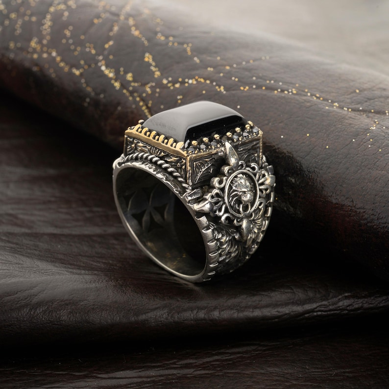 925 Silver Red Zircon Ring for Men, Red Ruby Stone Ring, Natural Stone