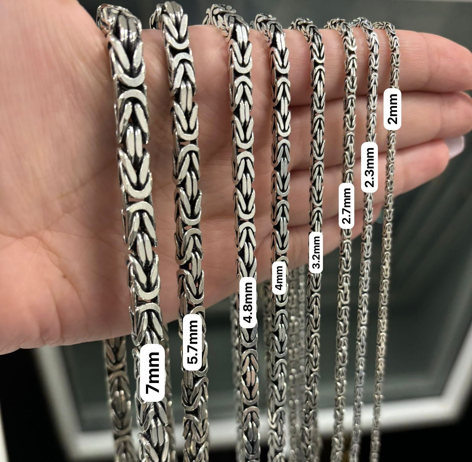 Byzantinische Kette Armband Silber Schwarz Sterling Silber Byzantinerkette Halskette Armband Set - König Kette Schmuck Für Männer Königskette Edelstahl
