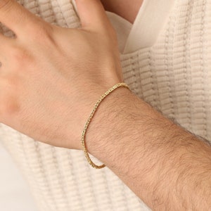 Pulsera bizantina bañada en oro hecha a mano - Diseño King Chain 2.5 Milímetros
