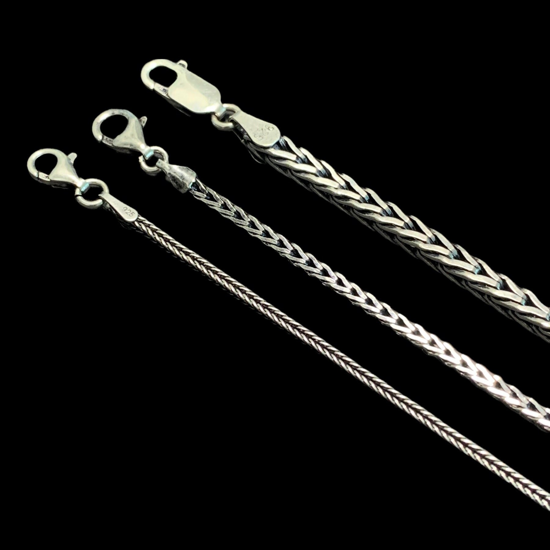 Sterling Silver Man Chain Necklace, 3.5 Mm Silver Chain Sterling Silver Man Chain Necklace, 3.5 Mm Silver Chain