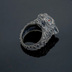 Tiger Handmade Sterling Silver Mens Ring, Wild Cat Animal Ring, Wild ...