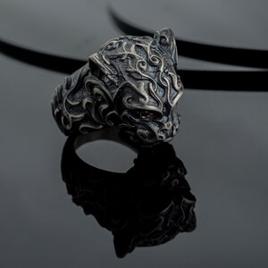 Tiger Handmade Sterling Silver Mens Ring, Wild Cat Animal Ring, Wild ...