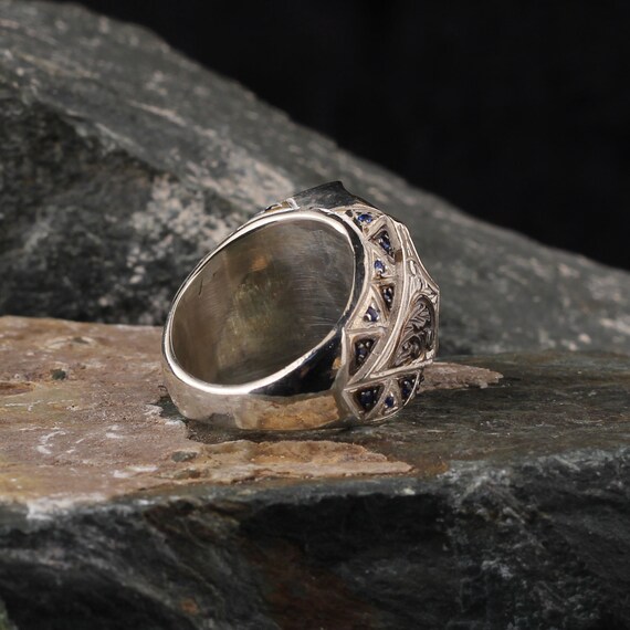 Bague Homme Lapis Bleu Bague Homme Argent Bague Homme Argent Sterling Faite a la Main Bague Homme Vintage Bague Homme Unique Bague Cadeau Mari Unique Etsy France
