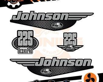 ジョンソン 225 馬力 オーシャン プロ 225 馬力船外機マリン エンジンと互換性のあるステッカー キット