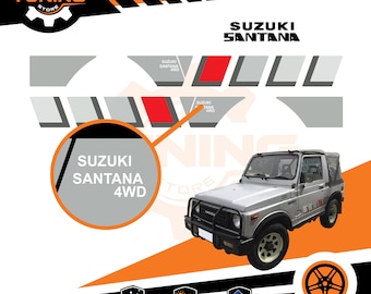 Sticker kit compatible with Jeep Suzuki Santana 4WD 4X4