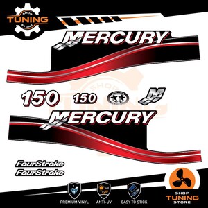 Kit Adesivi compatibile Motore Marino Fuoribordo Mercury 150 cv - FourStroke 150 hp