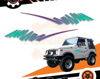 Sticker Kit Compatible with Suzuki Samurai Jimmy Santana Vitara Green