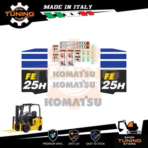 Kit Adesivi compatibile Komatsu carrello elevatore fb25-12 fe25-1 fe25h-1 fh50-2 fh70-2 fh80-2 fh135-1 fh160-1