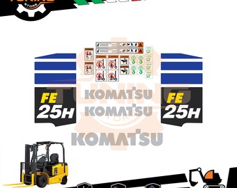 コマツフォークリフト fb25-12 fe25-1 fe25h-1 fh50-2 fh70-2 fh80-2 fh135-1 fh160-1 に対応したステッカーキット