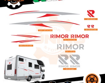 Prodotto: Kit-Camper_Rimor_N - Kit Decalcomanie Adesivi Stickers Camper  Rimor - versione N - STS