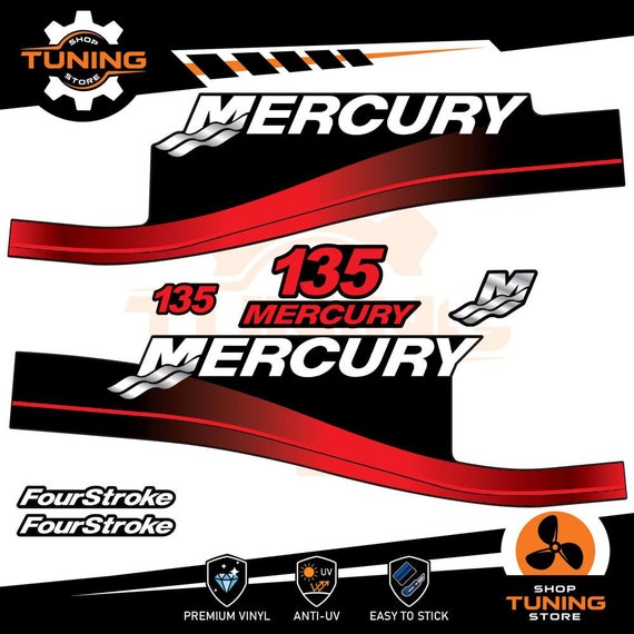 Generico Mercury Kit d'autocollants pour moteur Moteur Marin